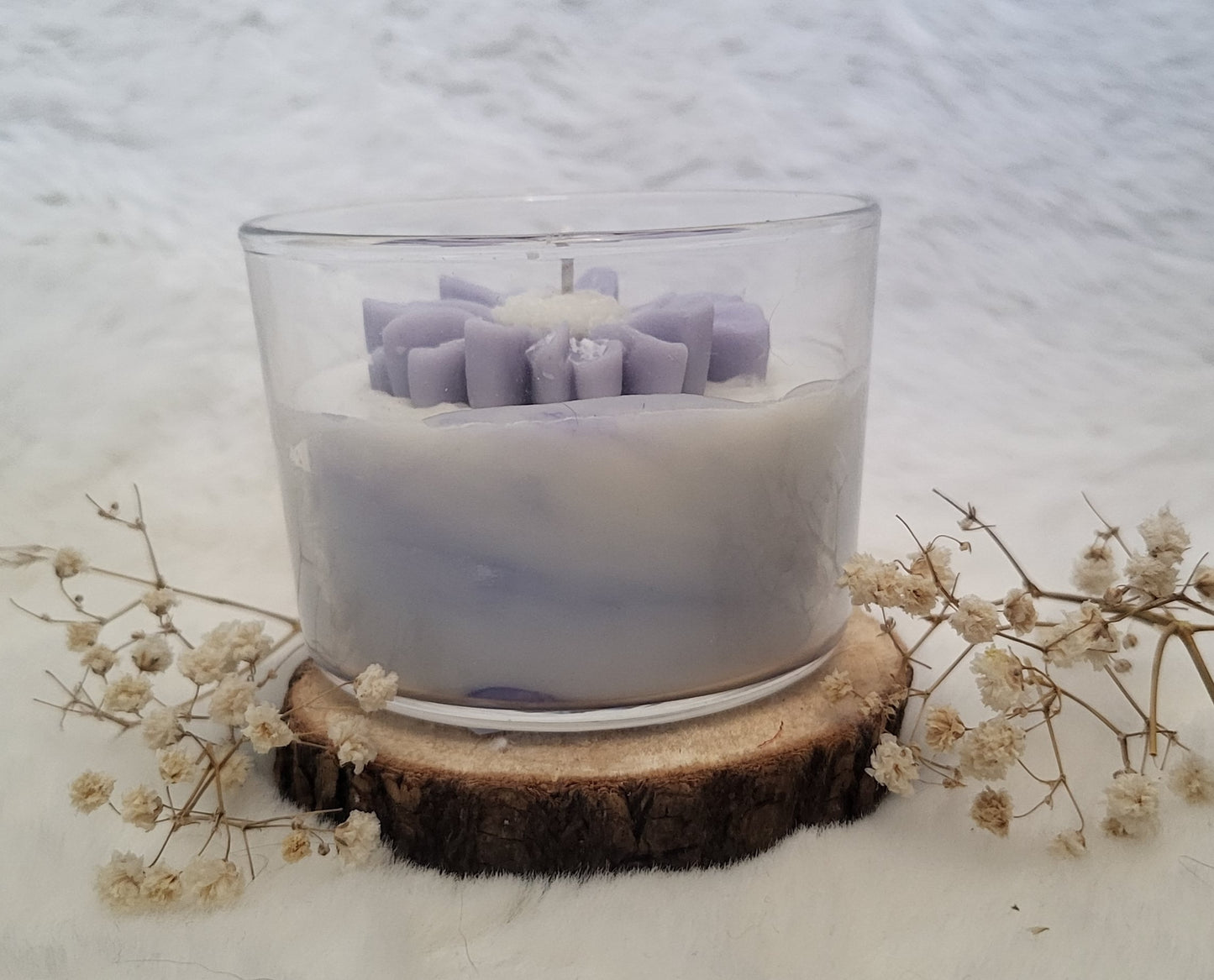 Bougie fleur "violette"