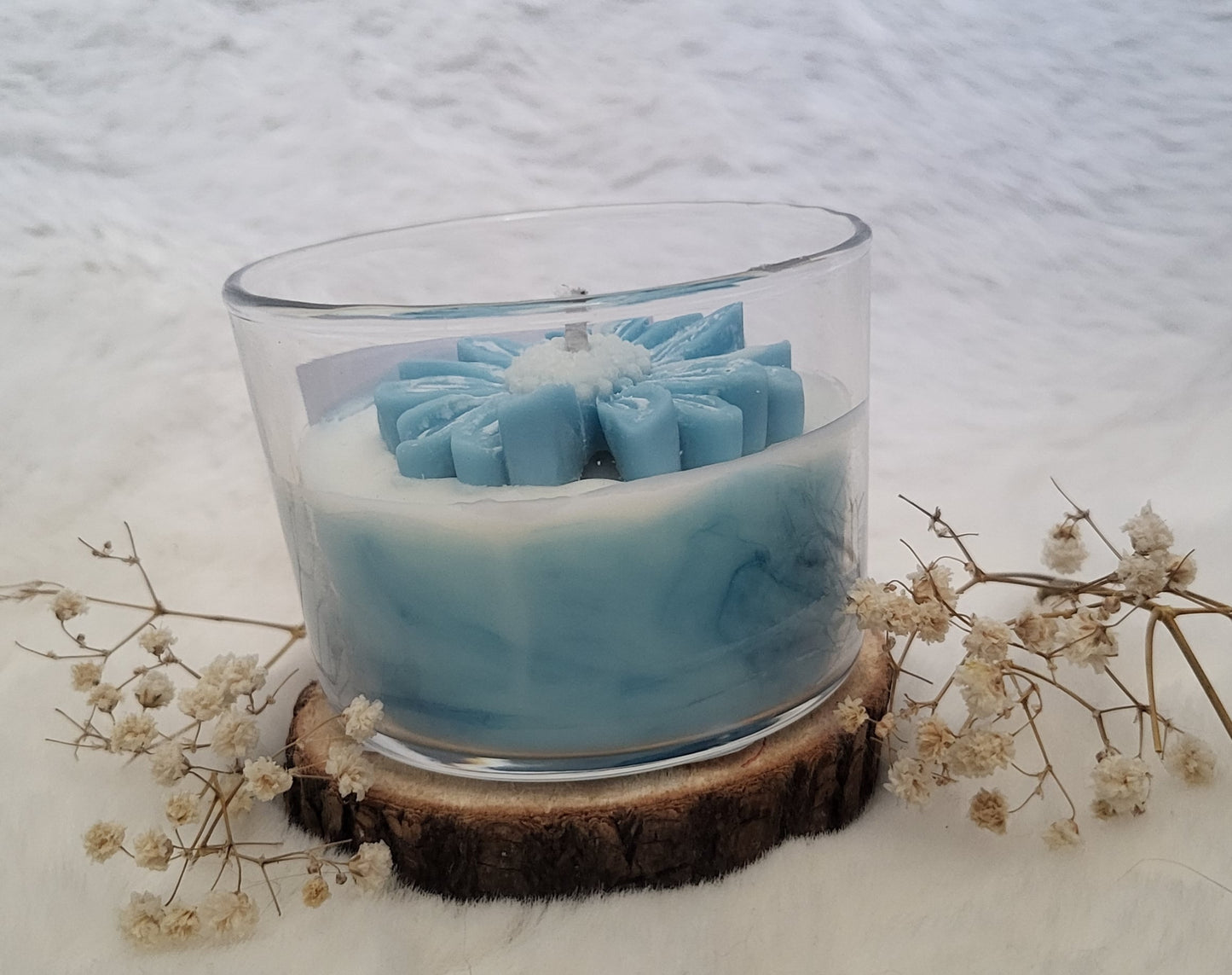 Bougie fleur "fleur de coton"
