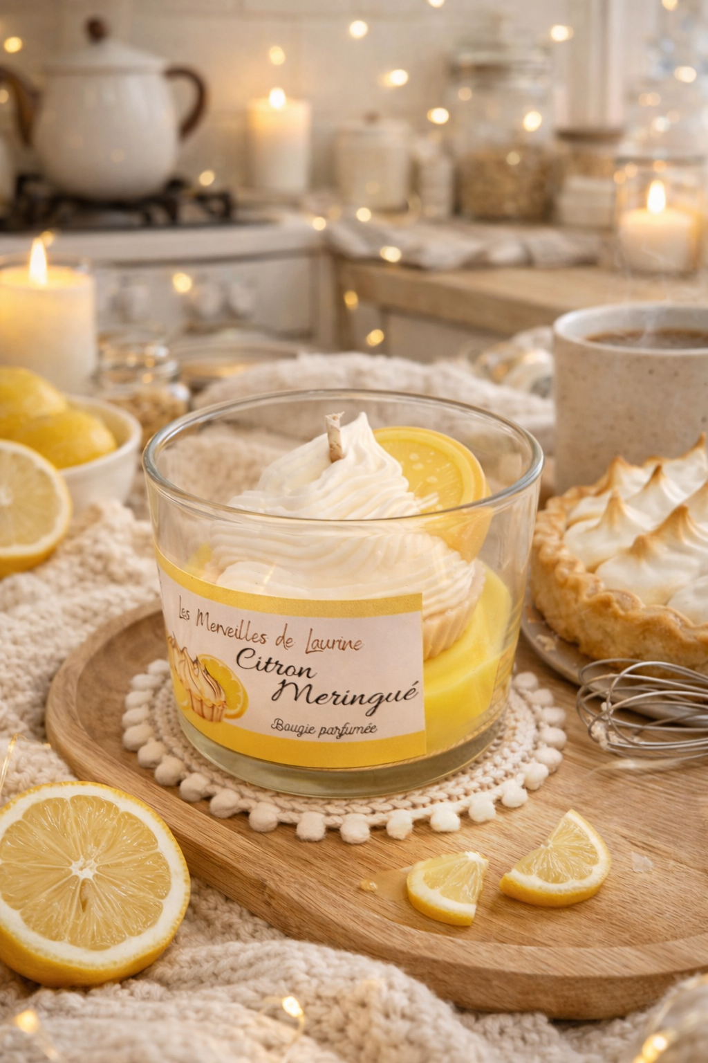 Bougie " citron meringué "