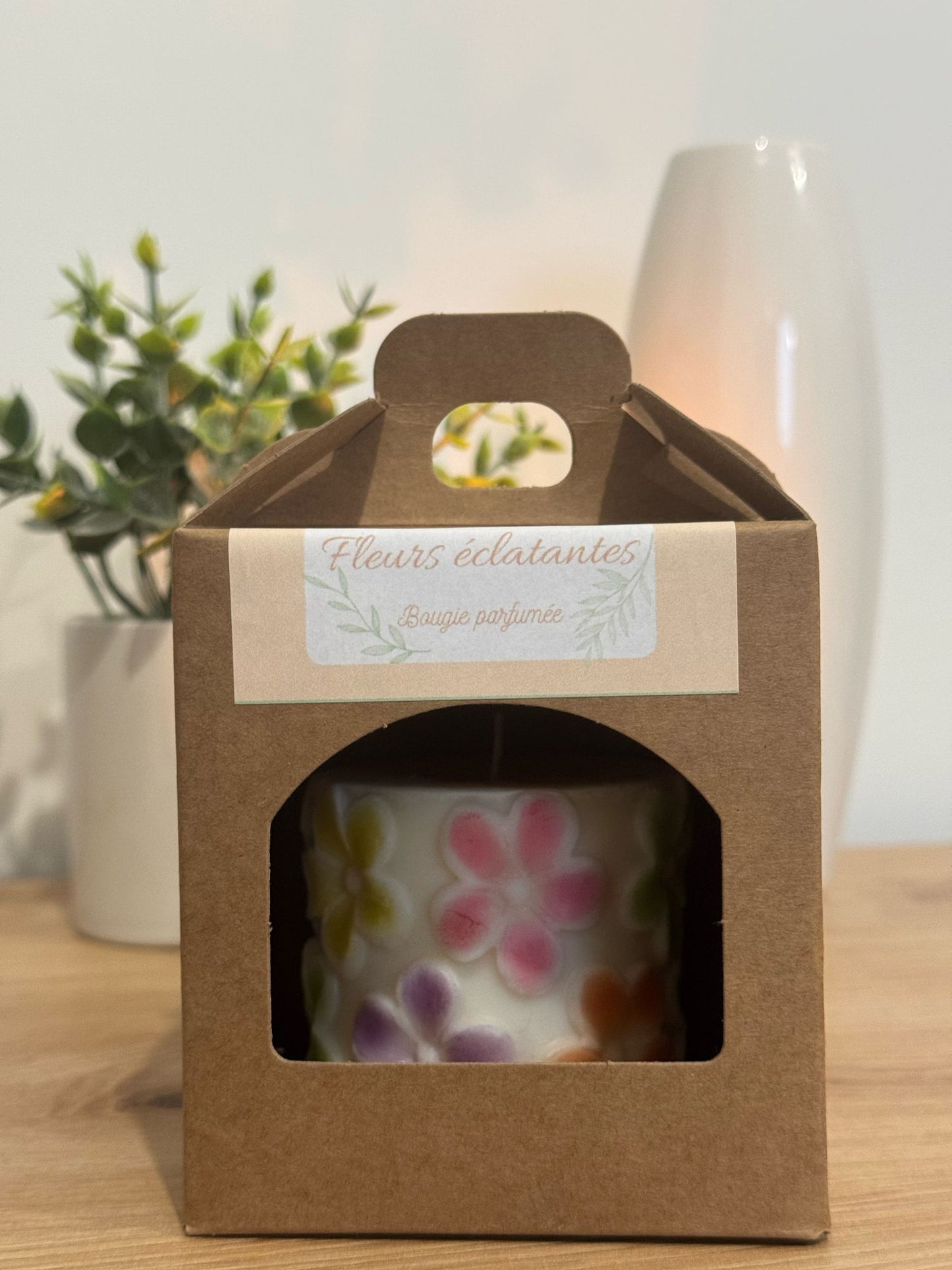 Bougie "fleurs éclatantes"