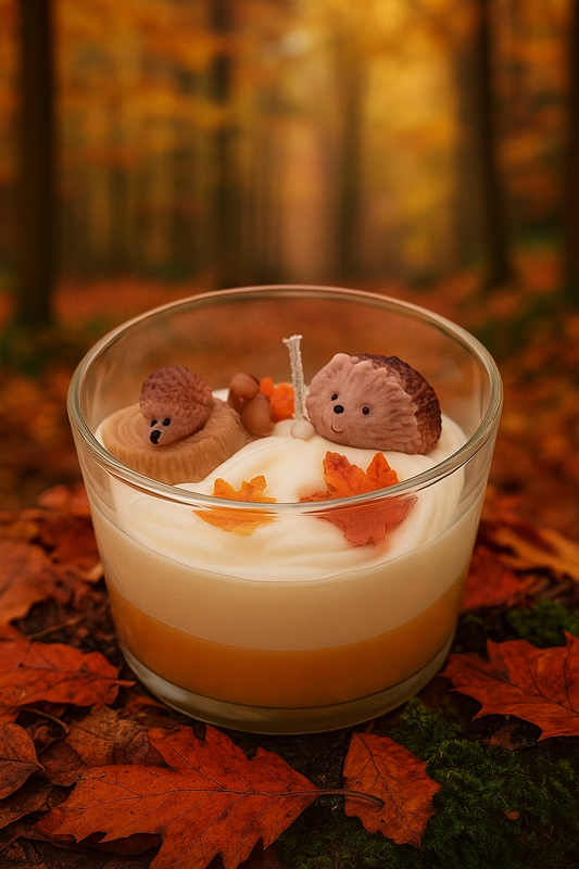 Bougie " Balade des hérissons "