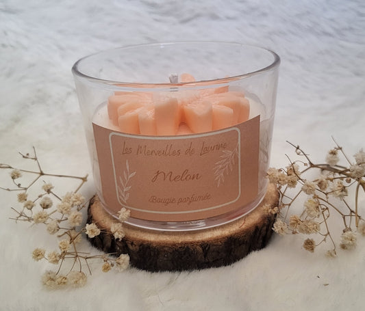 Bougie fleur "melon"