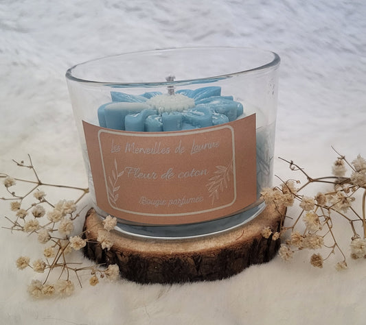Bougie fleur "fleur de coton"
