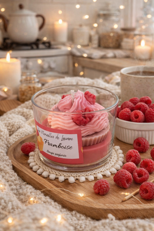 Bougie " Tarte framboise "