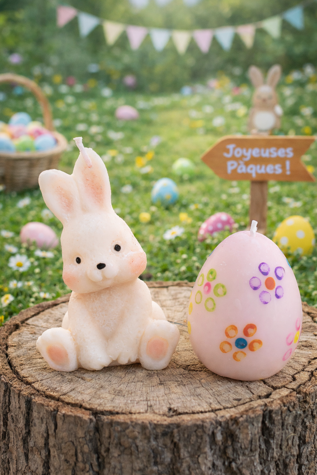 Bougie " Coffret Mme.Lapin de Pâques"