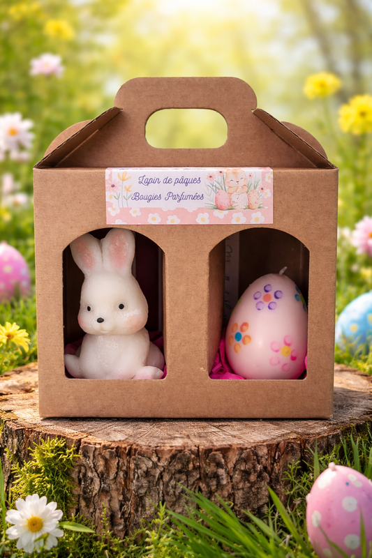 Bougie " Coffret Mme.Lapin de Pâques"