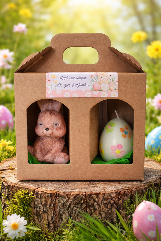 Bougie " Coffret Mr.lapin de Pâques "